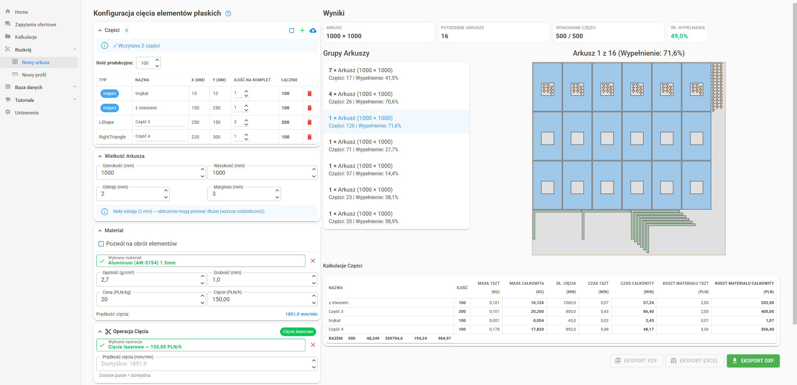 Podgląd rozmieszczenia